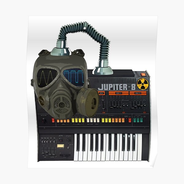 "Jupiter 8 Radioactive Gas Mask Synth Vintage Synthesizer