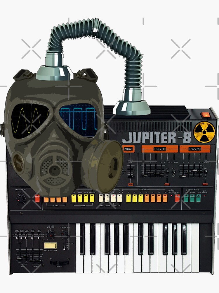 "Jupiter 8 Radioactive Gas Mask Synth Vintage Synthesizer