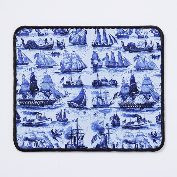 Item preview, VINTAGE SAILING VESSELS AND SHIPS,Navy Blue Nautical Collection designed and sold by BulganLumini.