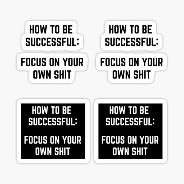 how-to-be-successful-sticker-for-sale-by-carlcraddock-redbubble