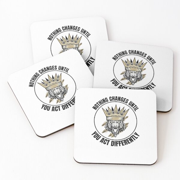 Item preview, Motivational Quote - Nothing changes until you act differently White designed and sold by hiunlimit.