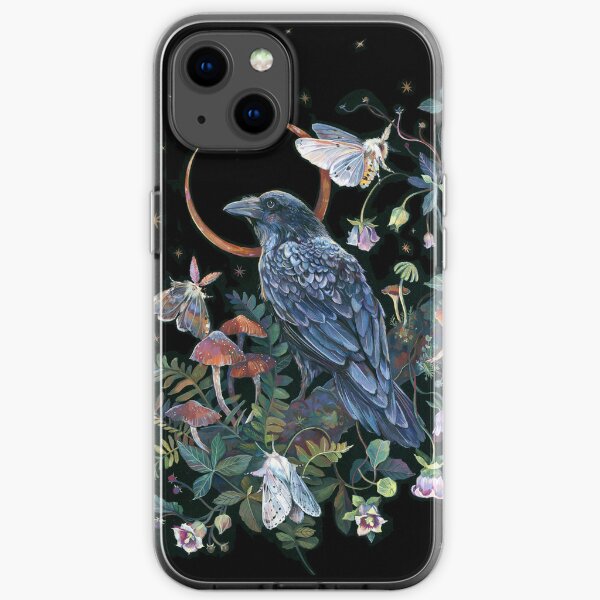 Moon Raven iPhone Soft Case