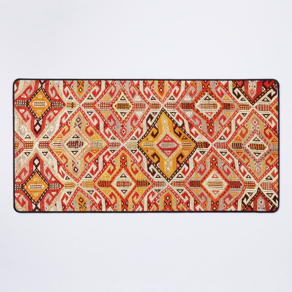 Item preview, Antique Turkish Rug Diamond Pattern designed and sold by nouveaudecor.