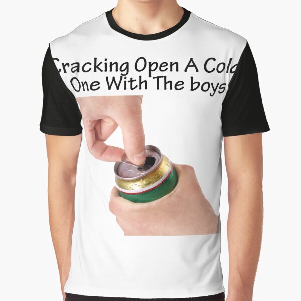Vista previa del artículo con la obra «Cracking Open A Cold One con The Boys Black», diseñado y vendido por Tom Shirtz.