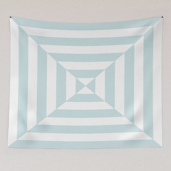 Item preview, Muted Blue and White Striped Squares designed and sold by BeJolley.