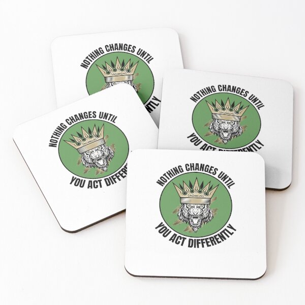 Item preview, Motivational Quote - Nothing changes until you act differently Green designed and sold by hiunlimit.