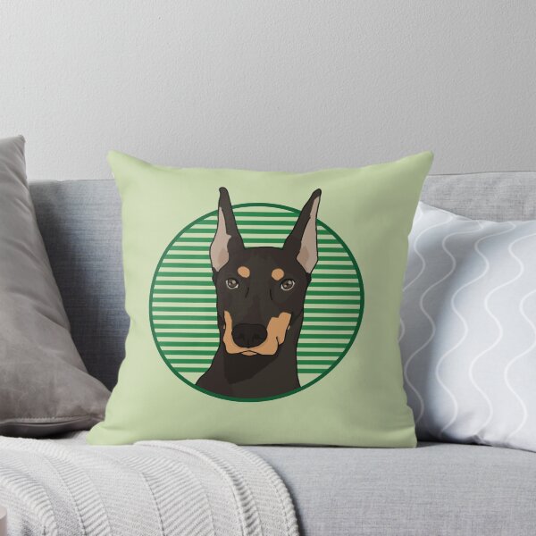 Item preview, Doberman dog w/ Green stripped circle designed and sold by AdoptNFTPets.