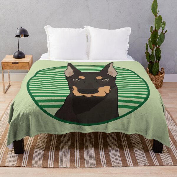 Item preview, Doberman dog w/ Green stripped circle designed and sold by AdoptNFTPets.