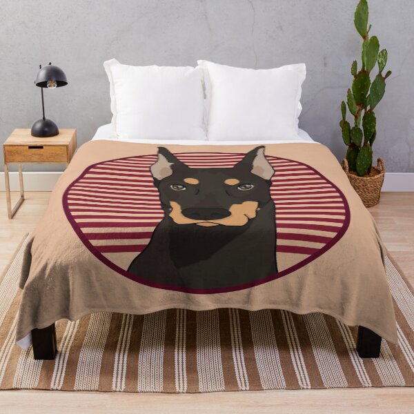 Item preview, Doberman dog w/ Red stripped circle designed and sold by AdoptNFTPets.