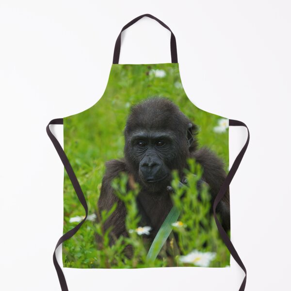 Item preview, Gorilla Baby Hiding In The Grass designed and sold by rawshutterbug.