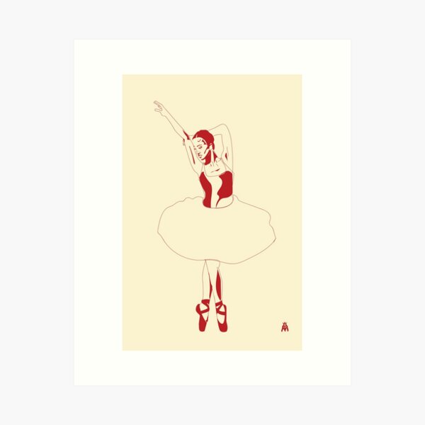 03. Red Ballerina Art Print