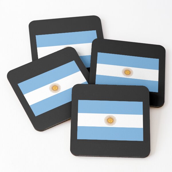 Item preview, Argentina Flag - Bandera Oficial de Ceremonia (Small on Black) designed and sold by STUDIO-72.
