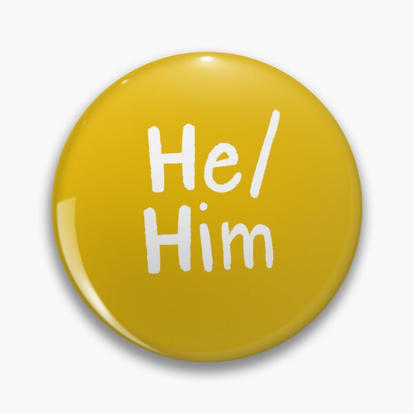 Item preview, Yellow He/Him (White Text) designed and sold by Smoltsuki.