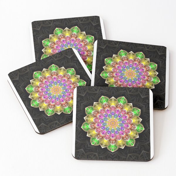 Item preview, Colourful and golden mandala designed and sold by AddsAesthetics.
