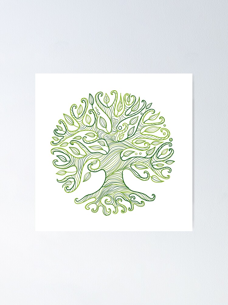 "Art tree with roots" Poster for Sale by Kudryashka Redbubble