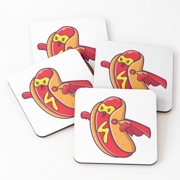 Item preview, cute hot dog super hero designed and sold by MethukaT.