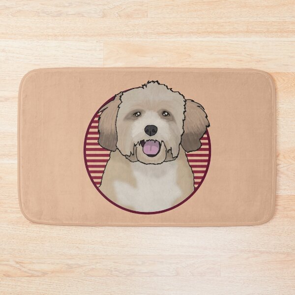 Item preview, Lhasa Apsos dog w/ Red stripped circle designed and sold by AdoptNFTPets.