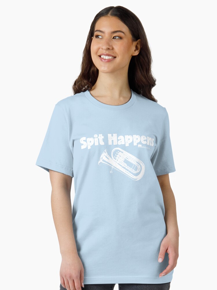 Thumbnail 2 of 7, Essential T-Shirt, Spit Happens - Tuba (White Lettering) designed and sold by RedLabelShirts.