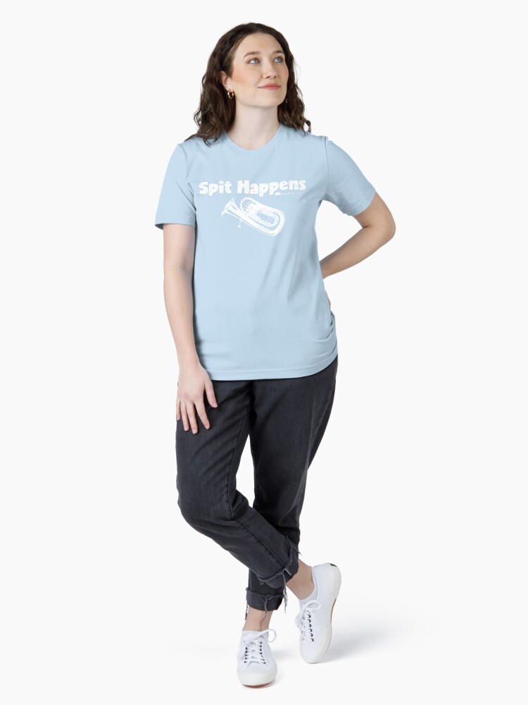 Thumbnail 4 of 7, Essential T-Shirt, Spit Happens - Tuba (White Lettering) designed and sold by RedLabelShirts.