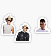 Young Johnny Depp Set Sticker