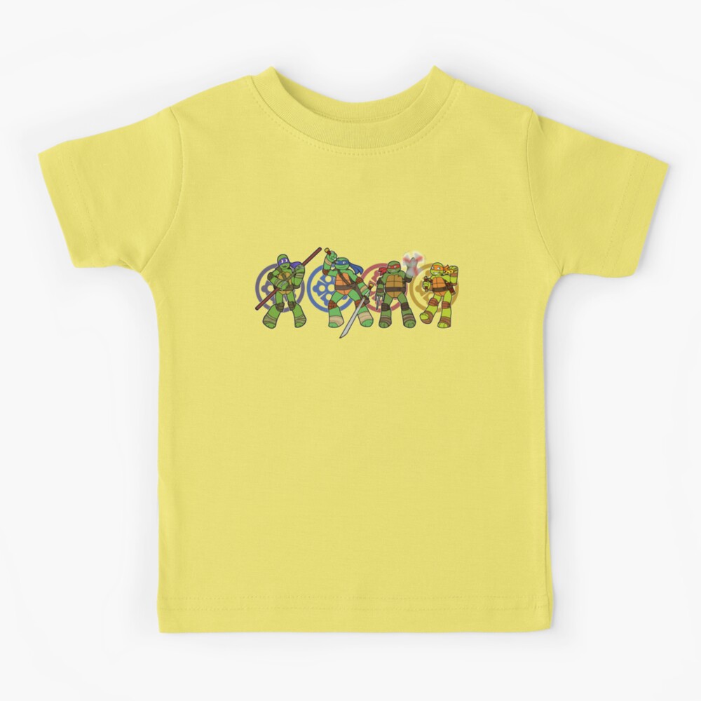 TMNT - T-Shirt KIDS TMNT Group - Yellow (12 Years) : ShopForGeek