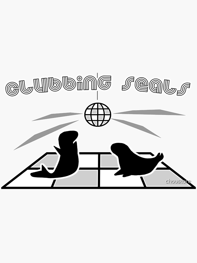 Thumbnail 3 of 3, Sticker, Clubbing Seals designed and sold by choustore.