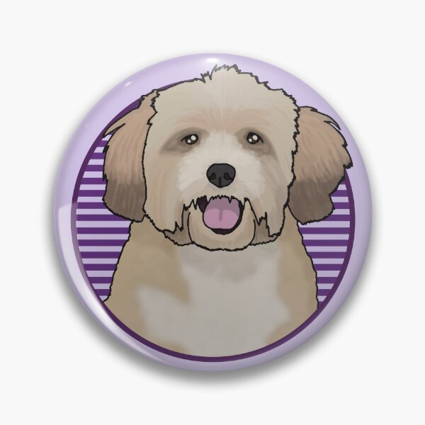 Item preview, Lhasa Apsos dog w/ Purple stripped circle designed and sold by AdoptNFTPets.