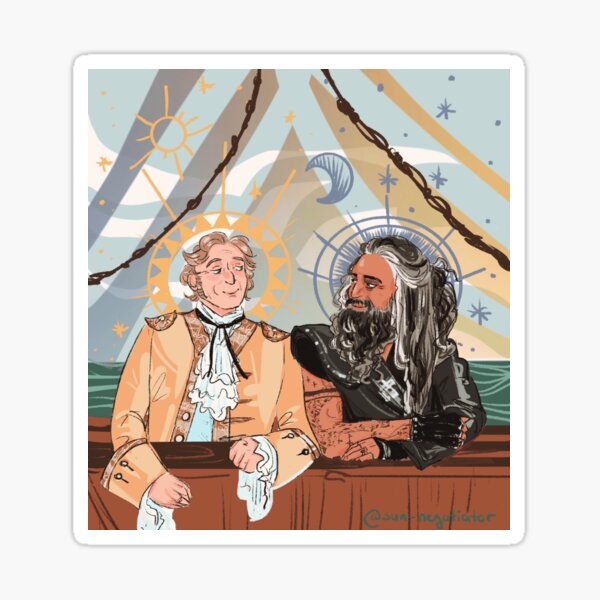 Blackbonnet Sun and Moon Trope Our Flag Means Death Sticker