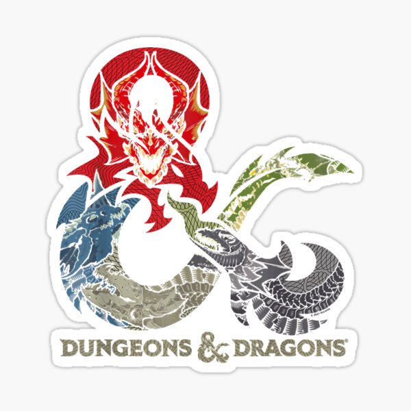 Item preview, Dungeons & dragons dragon ampersand logo designed and sold by ca7elinda.