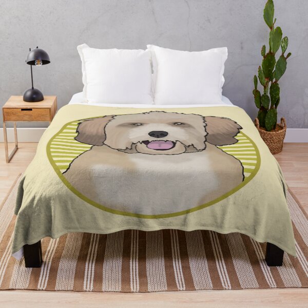Item preview, Lhasa Apsos dog w/ Yellow stripped circle designed and sold by AdoptNFTPets.