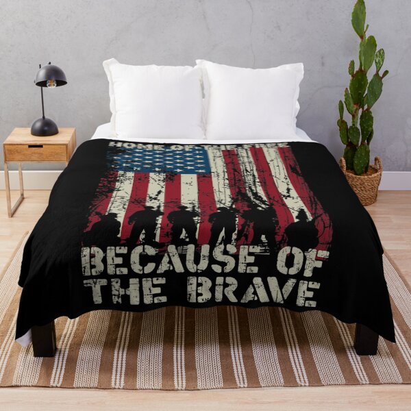 Item preview, Home Of The Free Because Of The Brave Distress American Flag designed and sold by murkybustle9.
