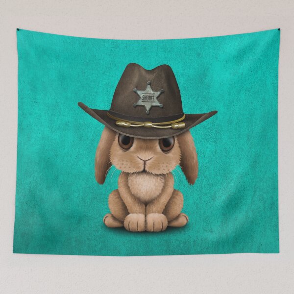 Aperçu de l'œuvre Mignon bébé Bunny Rabbit Sheriff créée et vendue par JeffBartels.