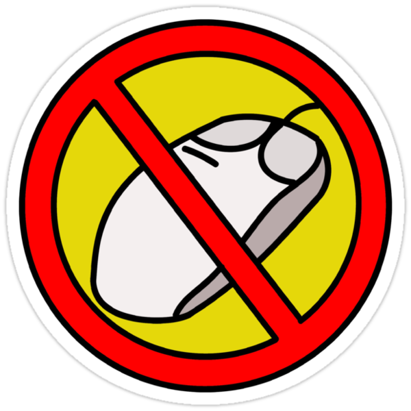 "NO COMPUTER MOUSE TRAFFIC SIGN " Stickers by SofiaYoushi | Redbubble