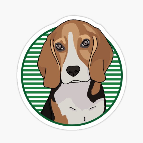 Item preview, Beagle dog w/ Green stripped circle designed and sold by AdoptNFTPets.