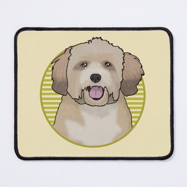 Item preview, Lhasa Apsos dog w/ Yellow stripped circle designed and sold by AdoptNFTPets.
