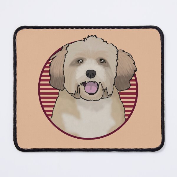 Item preview, Lhasa Apsos dog w/ Red stripped circle designed and sold by AdoptNFTPets.
