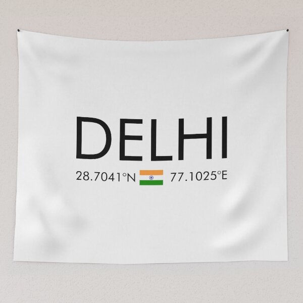 Item preview, India - Delhi City Coordinates designed and sold by n0madd.