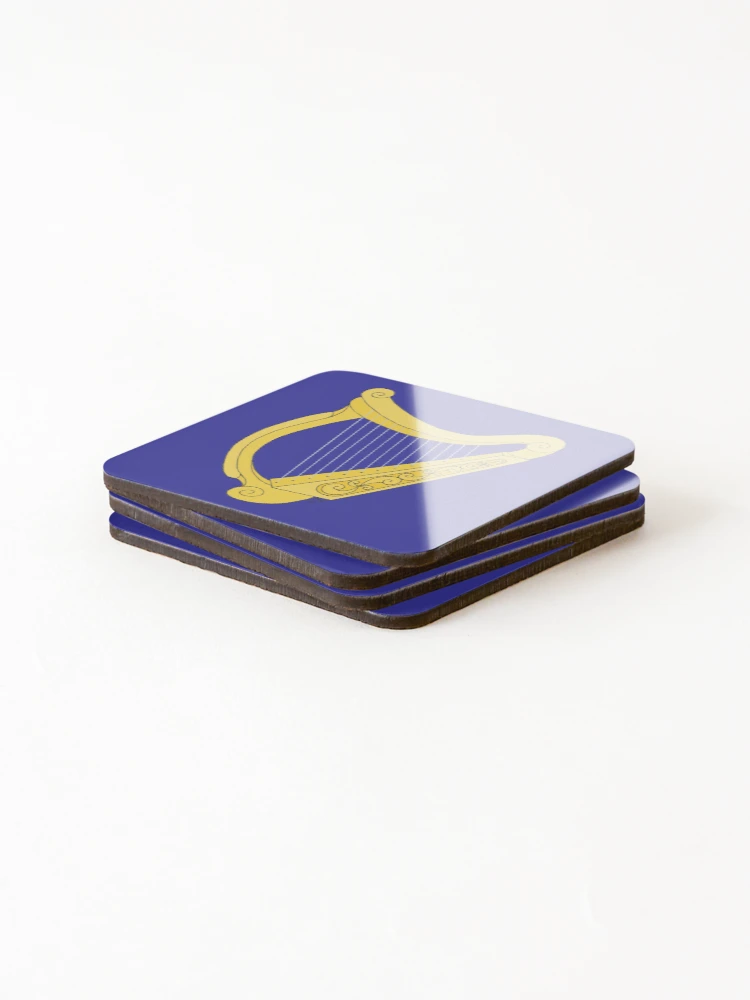 Thumbnail 4 of 5, Coasters (Set of 4), Irish Harp designed and sold by Azure Lion Productions.