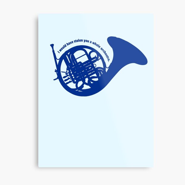 THE BLUE FRENCH HORN Metal Print