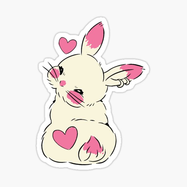 cute bunny tail funny bunny Sticker