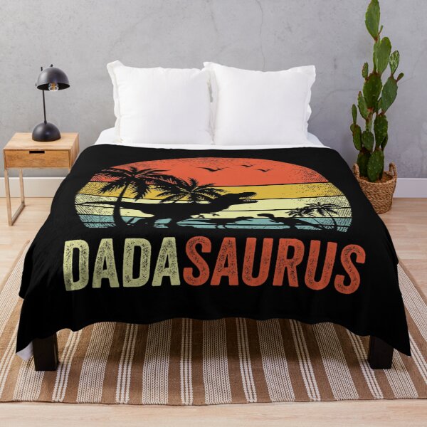 Item preview, Mens Retro Vintage Dadasaurus 2 Two kids T Rex Daddy designed and sold by sharptin6494.