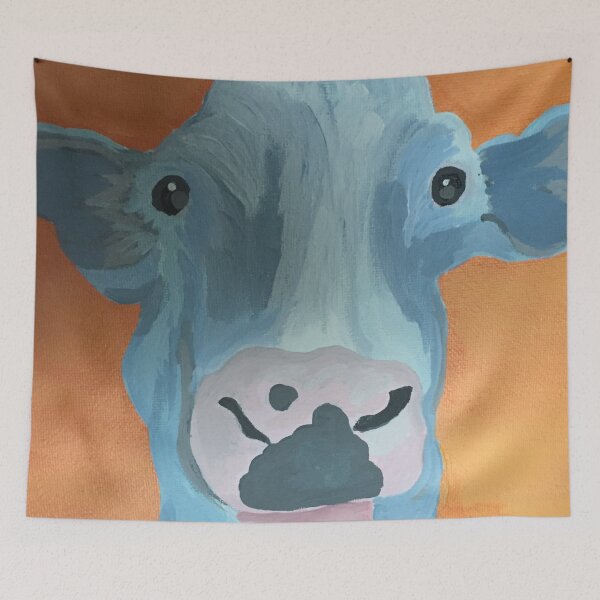 Item preview, Beautiful Blue Farm Sanctuary Cow designed and sold by PawsWithCause.
