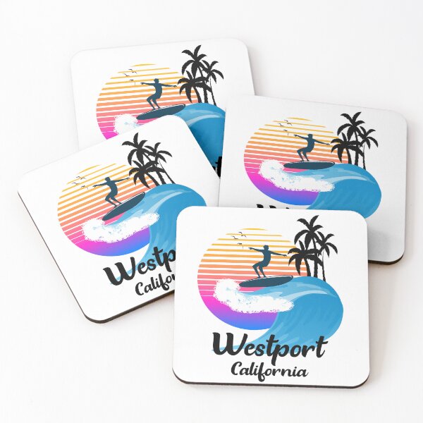 Item preview, Westport California Seaside Retro Sunset designed and sold by mountainadora.