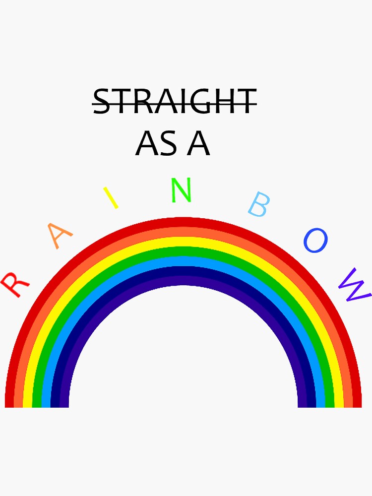 Straight As A Rainbow Sticker For Sale By Reikou Drawings Redbubble 0958