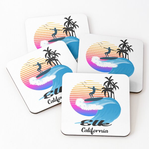 Item preview, Elk California Seaside Retro Sunset designed and sold by mountainadora.