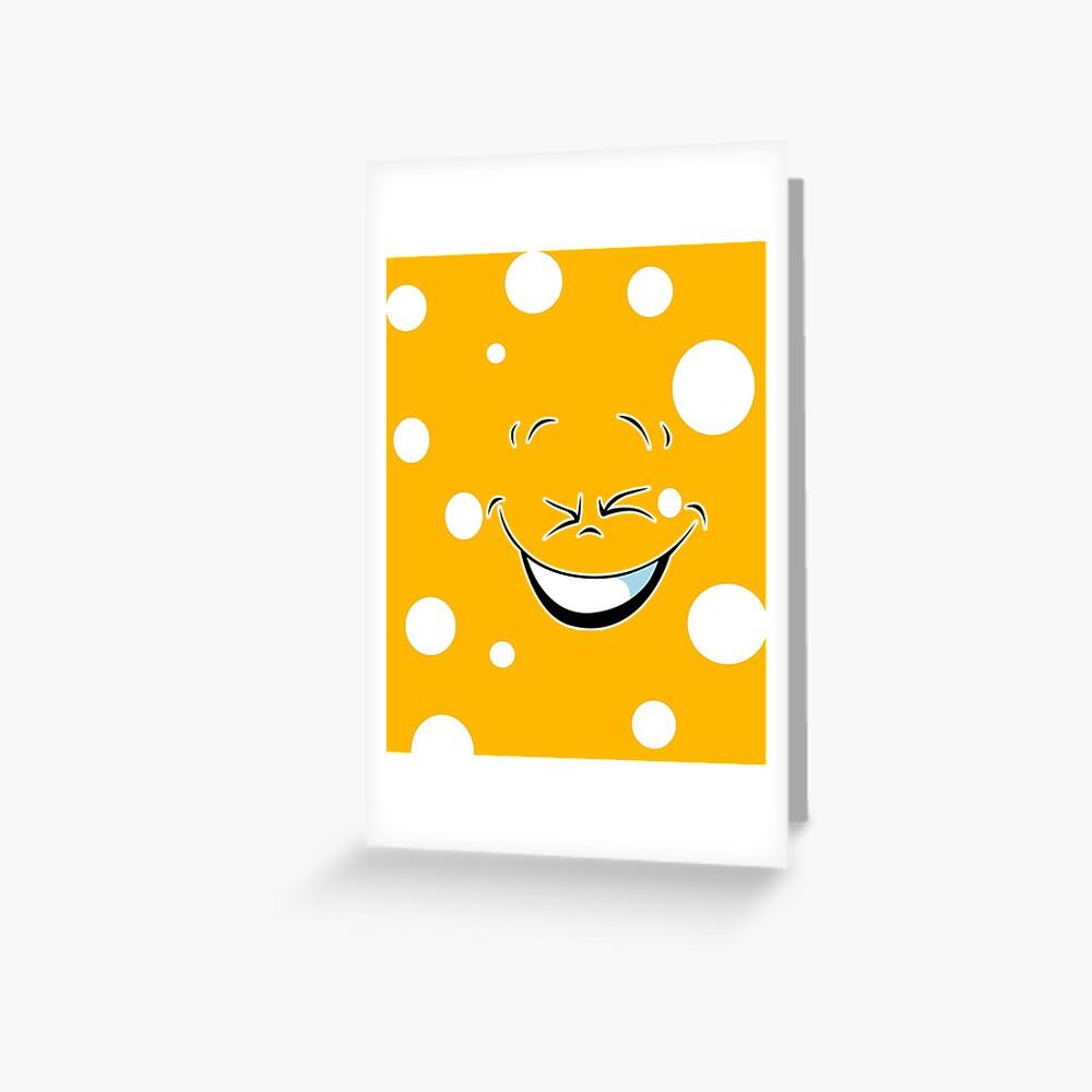 "choke laugh bliss emoji face with polka dots" Greeting Card by