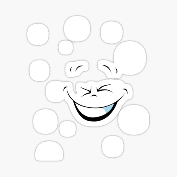 "choke laugh bliss emoji face with polka dots" Sticker for Sale by