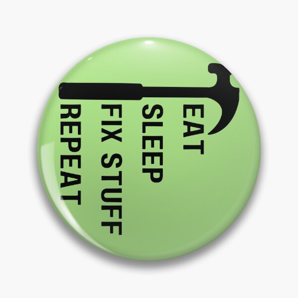 Item preview, Eat sleep fix stuff repeat hammer designed and sold by Randa Ranmania.
