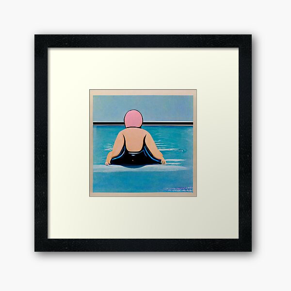 Item preview, Abstract Woman in Pastel Swimming Pool designed and sold by ottaringi.