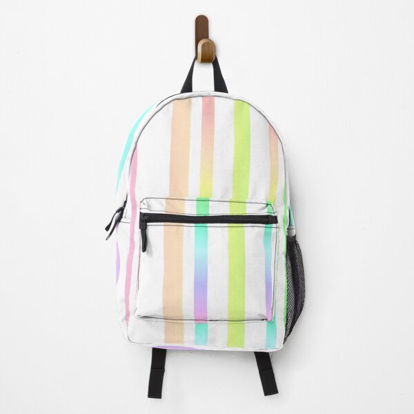 Item preview, Patel and white vertical lines | white pastel striped designed and sold by lausn.